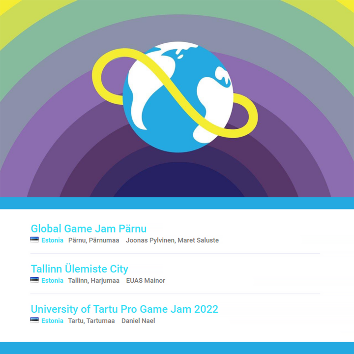 Here is the full list of Global GameJam 2022 Locations in Estonia! Choose the one, that suits you the most!